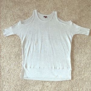 Beige Cold Shoulder Top